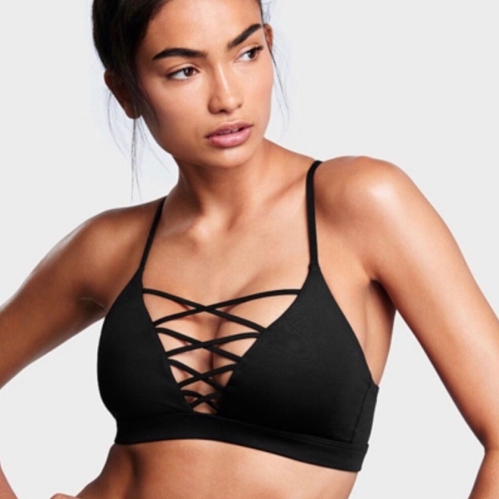 Olive Green Victoria's Secret Strappy Sports Bra